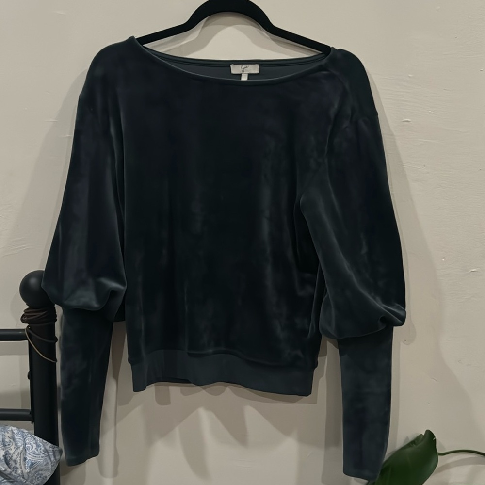 Joie Green Velvet Shirt